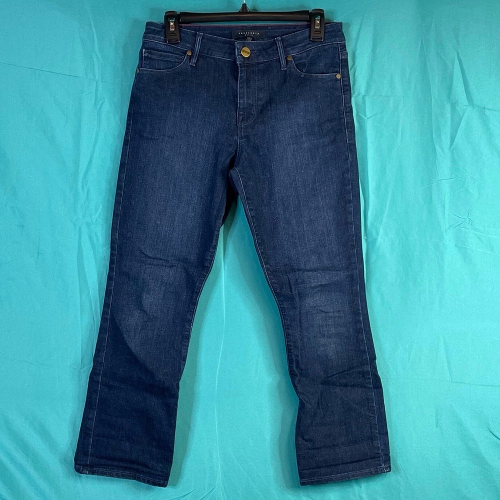 Sanctuary Denim Jolie‎ Crop Jeans Dark Wash Blue Size 27 Stretch Y2k Women's